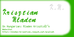 krisztian mladen business card